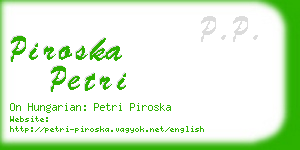 piroska petri business card